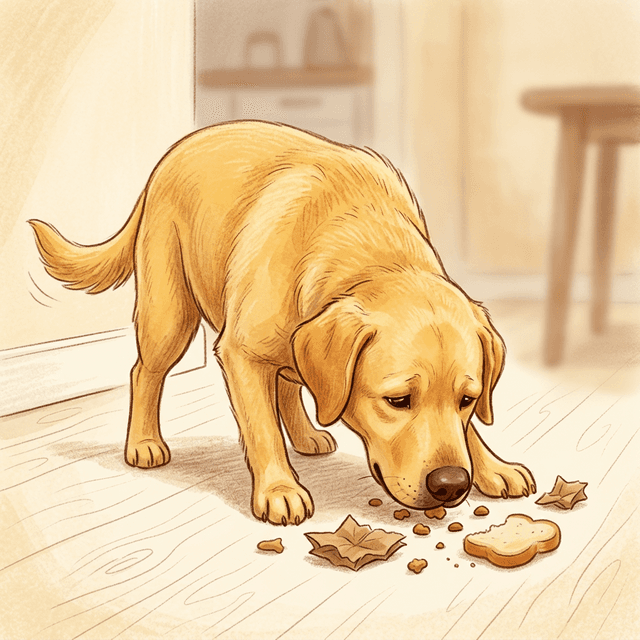 אכילה מהרצפה - בעיית התנהגות אצל כלבים