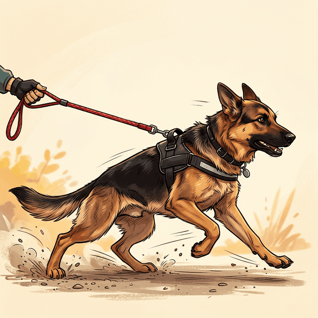 משיכה ברצועה - בעיית התנהגות אצל כלבים